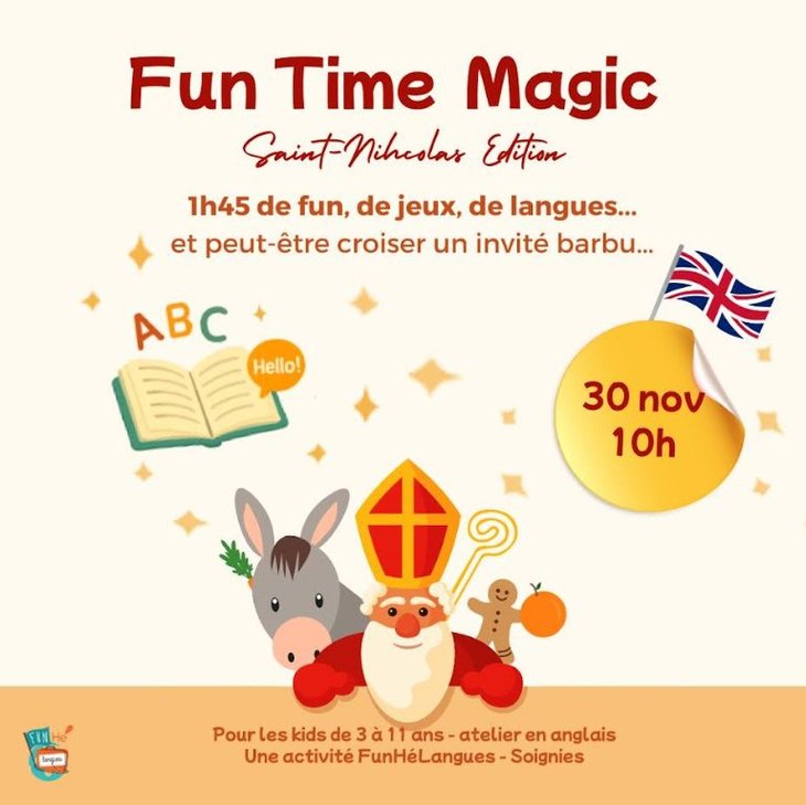 Stages,cours Fun Time Magique: Saint-Nicolas - Anglais