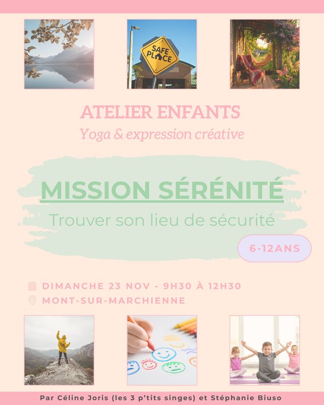 Stages,cours Atelier Yoga & Expression créative - Thème  Sérénité 