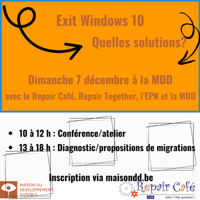 Conférences Exit windows, quelles solutions Journée d’info, d’échange pistes solutions avec le