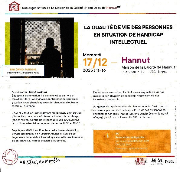 Conférences La Qualité vie personnes situation handicap intellectuel