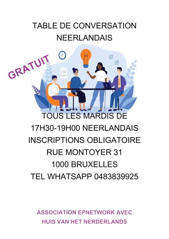 Stages,cours Table conversation néerlandais