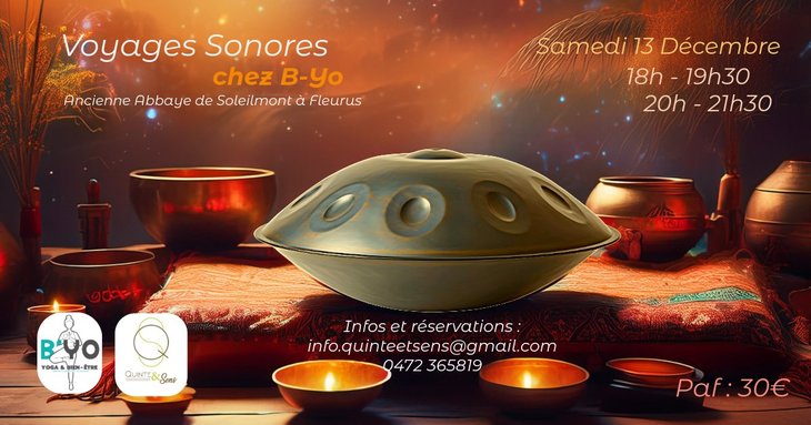 Conférences Voyages Sonores chez B-Yo (Ancienne Abbaye Soleilmont )