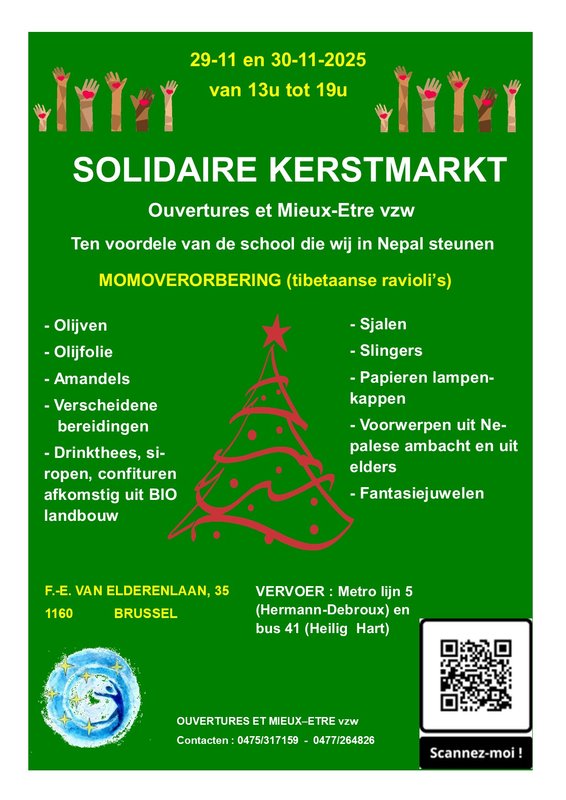 Marchés de Noël 5de solidaire Kerstmarkt Ome vzw