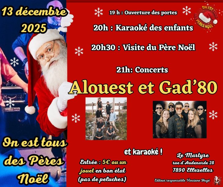 Soirées Soirée est tous Pères Noël 