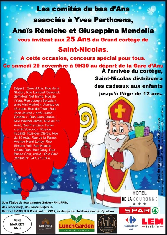 Loisirs Grand cortège Saint-Nicolas