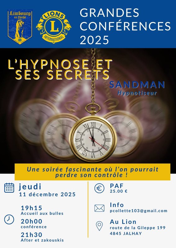 Conférences Conférence Spectacle: l hypnose ses secrets  Mr Sandman, mentaliste