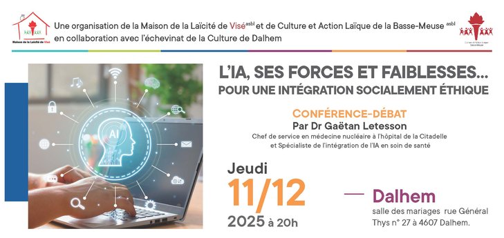 Conférences L IA, forces faiblesses...Pour intégration socialement éthique.