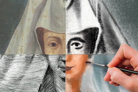 Stages,cours Portrait fusain !