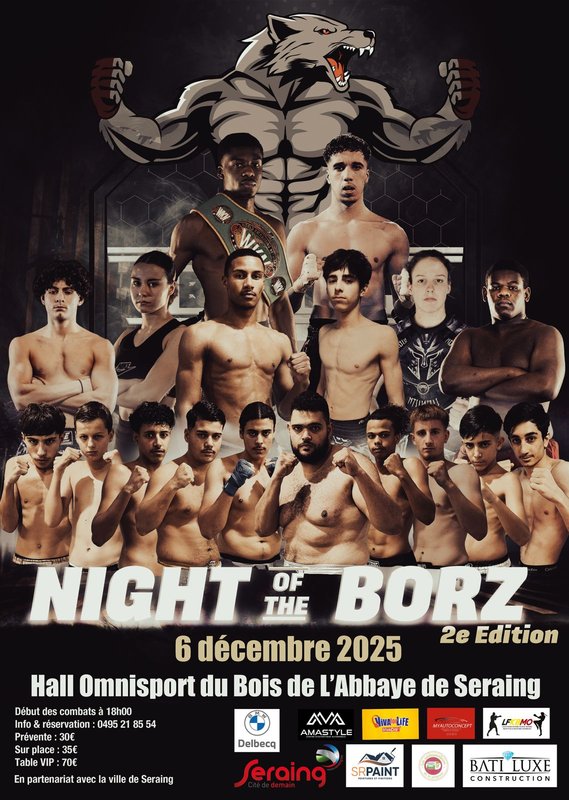 Loisirs Night The Borz 2ème Édition - Gala Boxe Pied-Poing