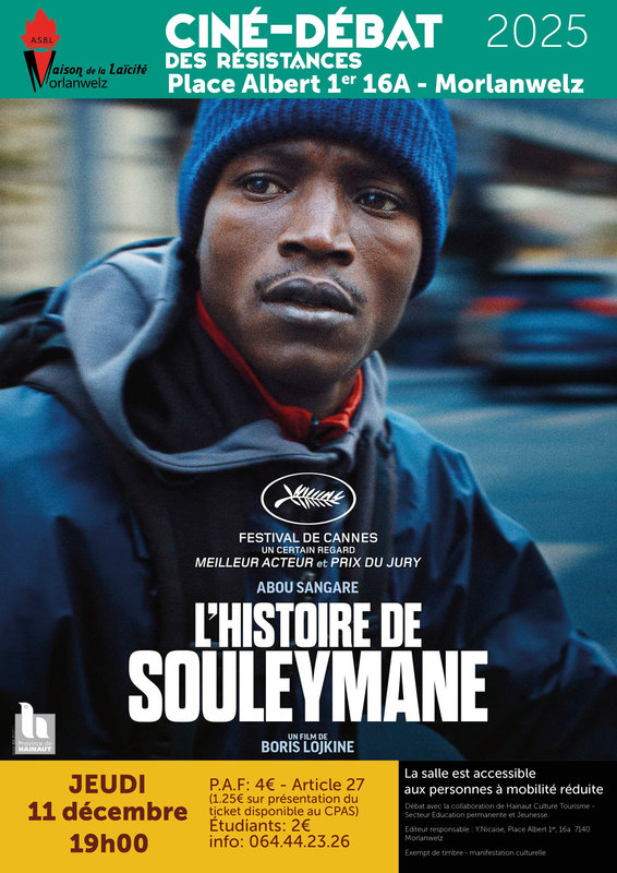 Spectacles Ciné-débat Résistances :  L histoire Souleymane  Boris Lojkine