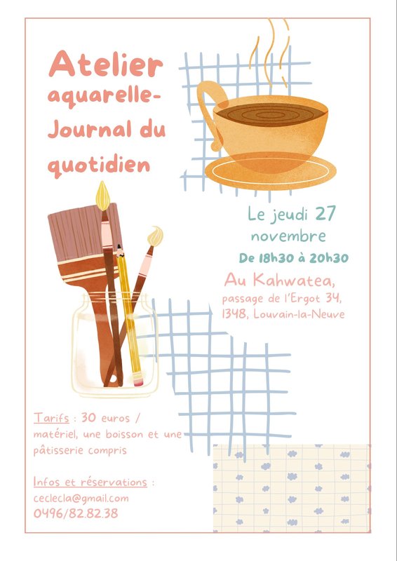 Stages,cours Atelier aquarelle - Journal quotidien