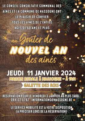 Loisirs Goûter Nouvel des aînés | Nassogne
