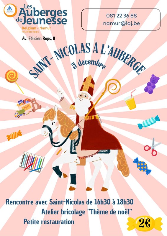 Loisirs *Saint-Nicolas fait étape l’Auberge jeunesse *