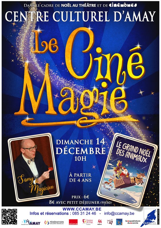Spectacles CinéMagie grand Noël animaux  & Samy magicien