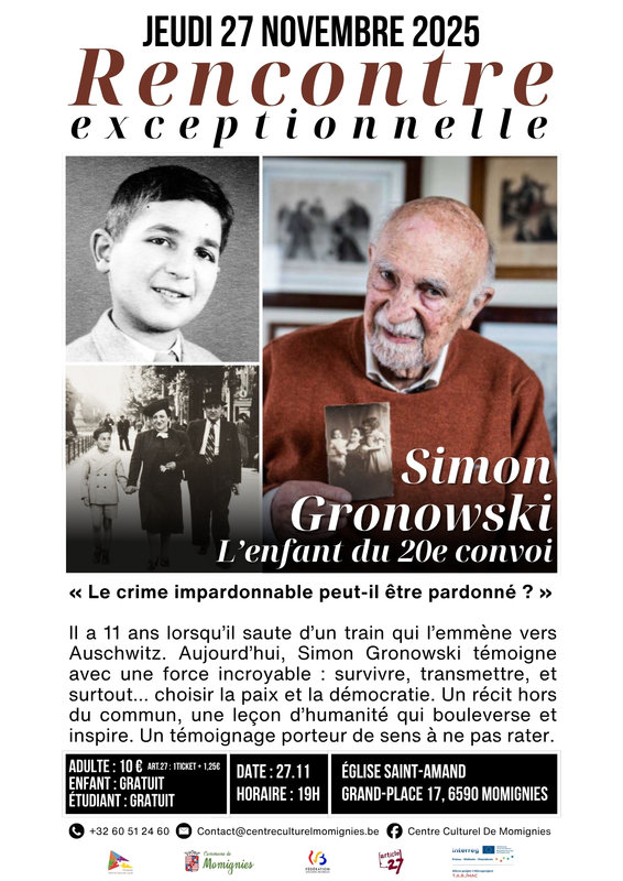 Conférences Rencontre exceptionnelle avec Simon Gronowski