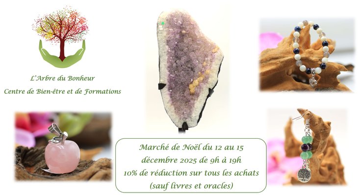 Marchés de Noël Marché Noël Lithothérapie Minéraux Déco zen