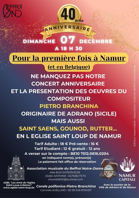 Concerts Concert anniversaire ans