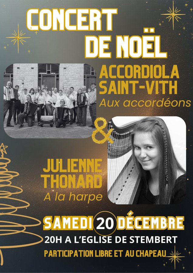 Concerts Concert Noël Accordiola Saint-Vith & Julienne Thonard (harpe)