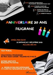 Soirées Filigrane fête 30 !
