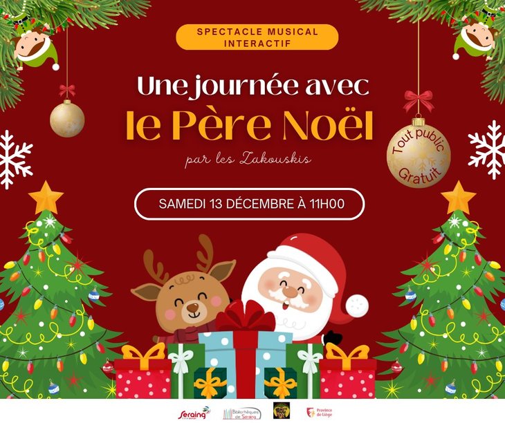 Spectacles Une journée avec Père Noël - spectacle musical participatif