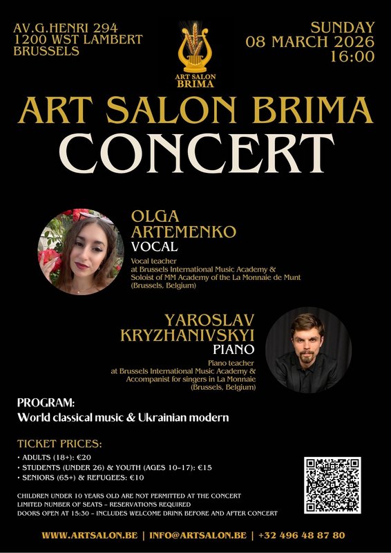 Concerts Concert Olga Artemenko (Vocal) & Yaroslav Kryzhanivskyi (Piano)