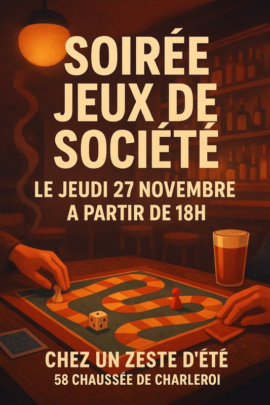 Loisirs Soirée Jeux Société  tout Jeudis  dès 