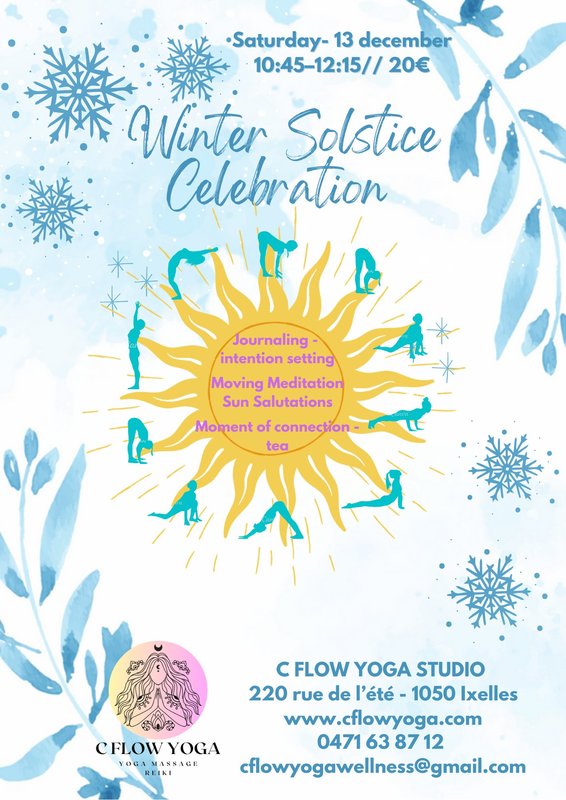 Stages,cours ️ Célébration Solstice d’Hiver (Salutations Soleil) - Fr/eng class