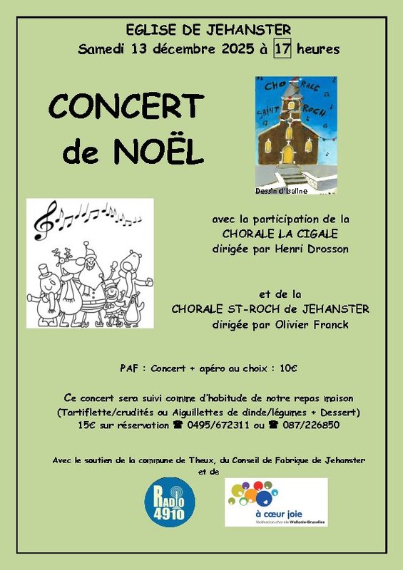 Concerts Concert Noël l église Saint-Roch Jehanster