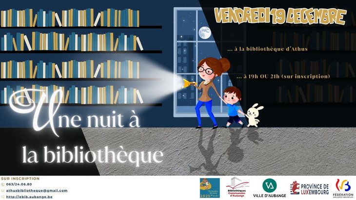 Spectacles Heure conte la bibliothèque d Athus | nuit la bibliothèque