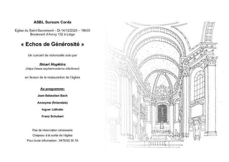 Concerts Echos Générosité