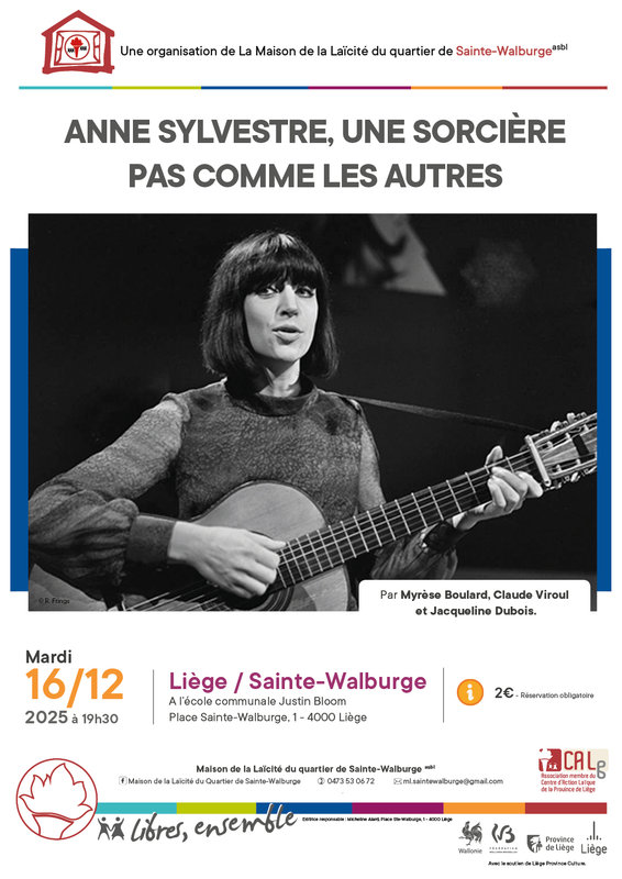 Conférences Anne Sylvestre, sorcière comme autres?