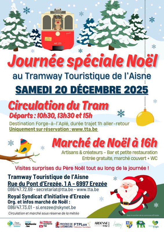 Marchés de Noël Tram Père Noël + Marché Noël