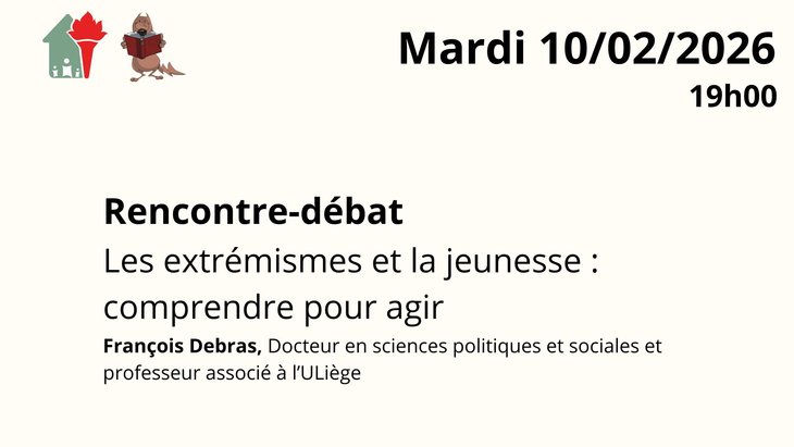 Conférences Rencontre-débat  Les extrémismes la jeunesse : comprendre pour agir 