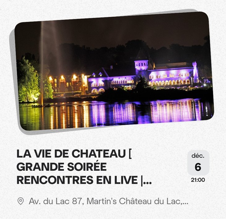 Soirées La de chateau [ grande soirée rencontres live
