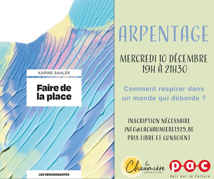 Conférences Arpentage - faire la place, Karin Salher