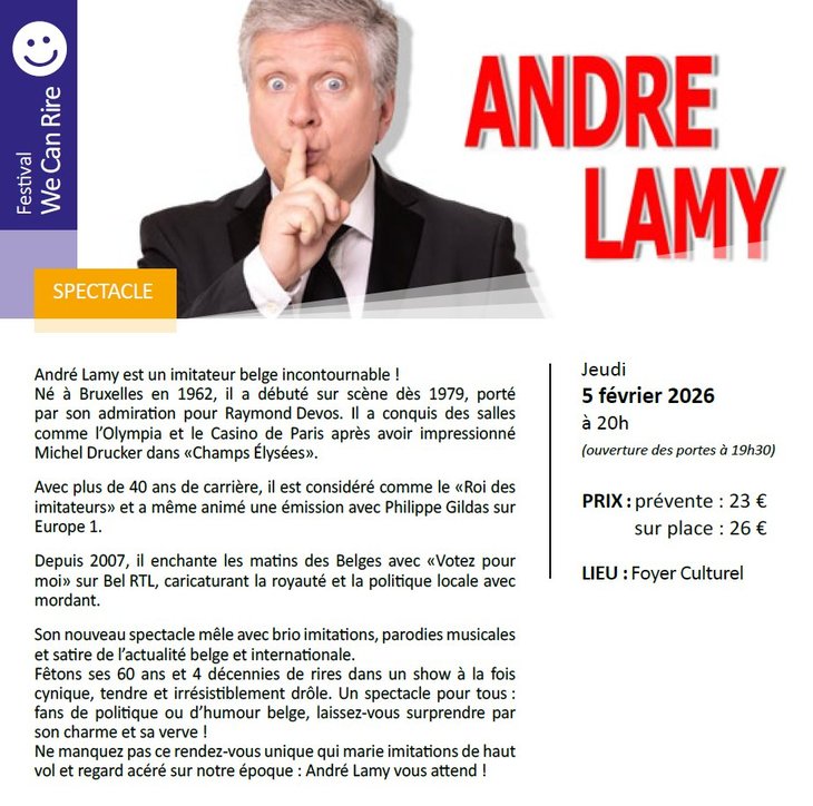 Spectacles Festival Can Rire - Spectacle d André Lamy