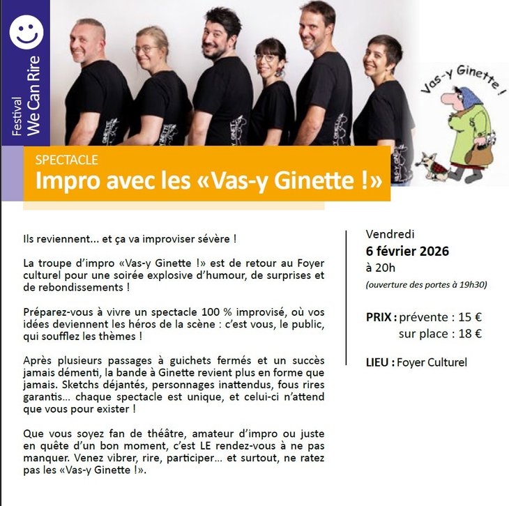 Spectacles Festival Can Rire - Spectacle d impro avec  Vas-y Ginette ! 