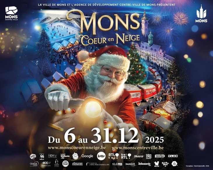 Marchés de Noël Mons Cœur Neige