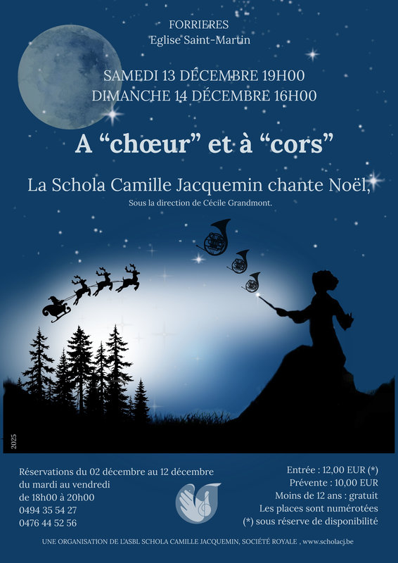Concerts Grand concert Noël la Schola Camille Jacquemin