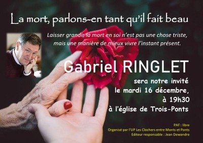 Conférences Conférence Gabriel Ringlet
