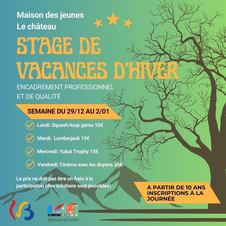 Stages,cours Stage vacances