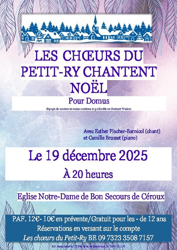 Concerts Les Choeurs Petit-Ry chantent Noël profit Domus