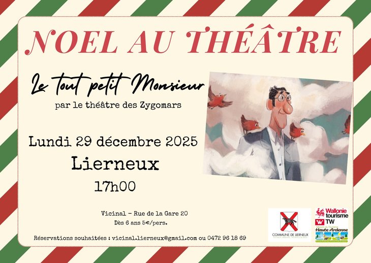 Spectacles Noël théâtre - Tout petit Monsieur