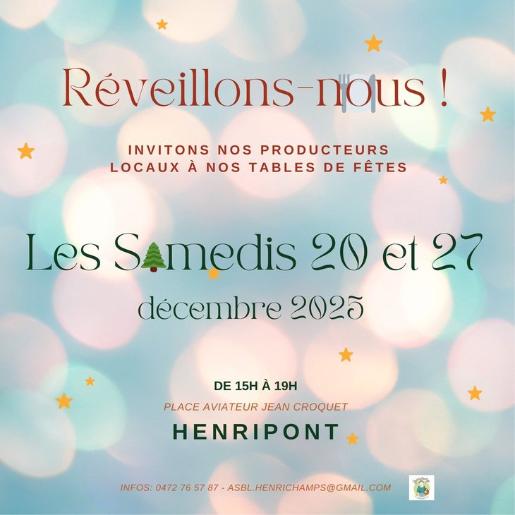 Loisirs Réveillons-Nous ! Marché Producteurs Locaux Henripont