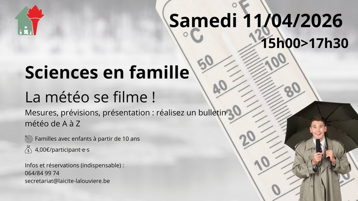 Stages,cours Sciences famille : météo filme 