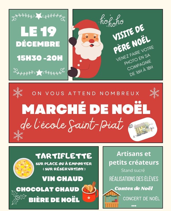 Marchés de Noël Marché Noël l école Saint -Piat
