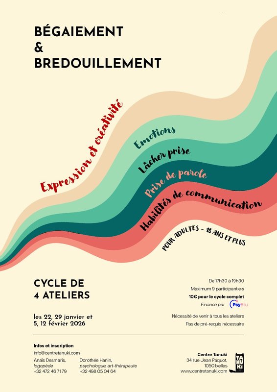 Stages,cours Ateliers/soirées autour bégaiement : expression créativité