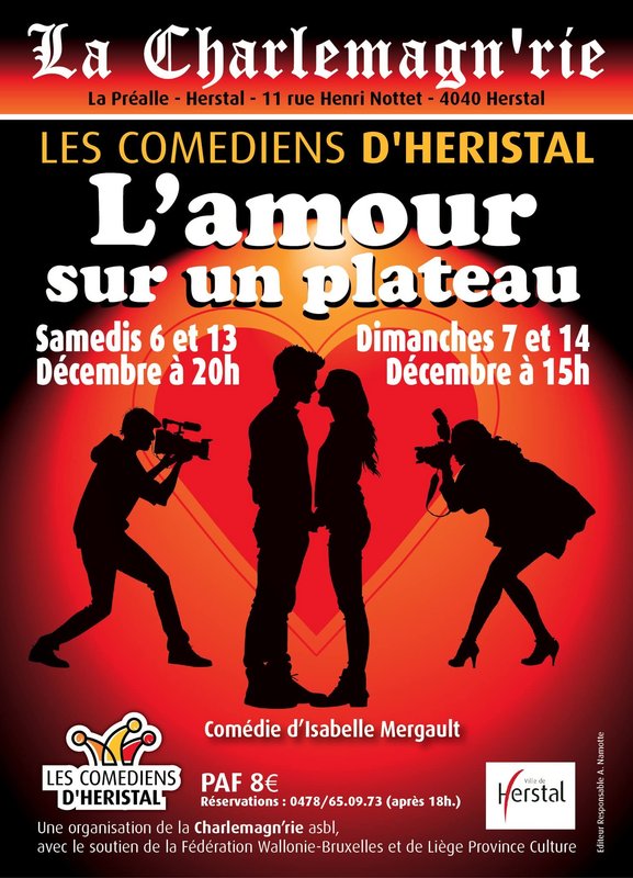 Spectacles  L amour un plateau  pièce d Isabelle Mergault Les Comédiens d Héristal