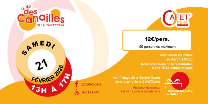 Loisirs Le des Canailles la Cafet Opéra