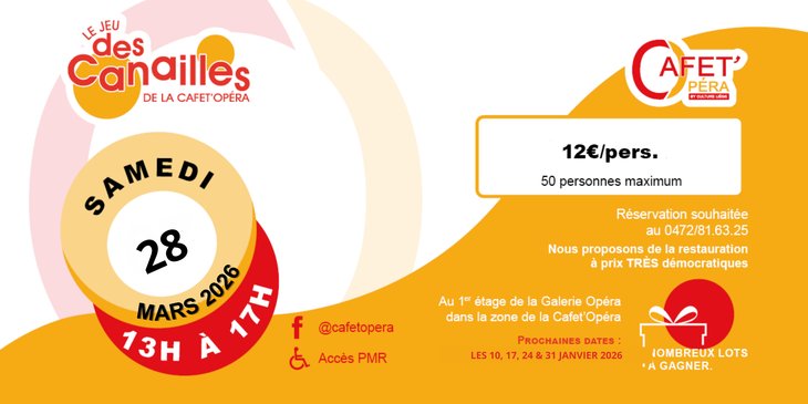 Loisirs Le des Canailles la Cafet Opéra